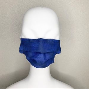Unisex Blue Mask w Nose Wire & Pocket